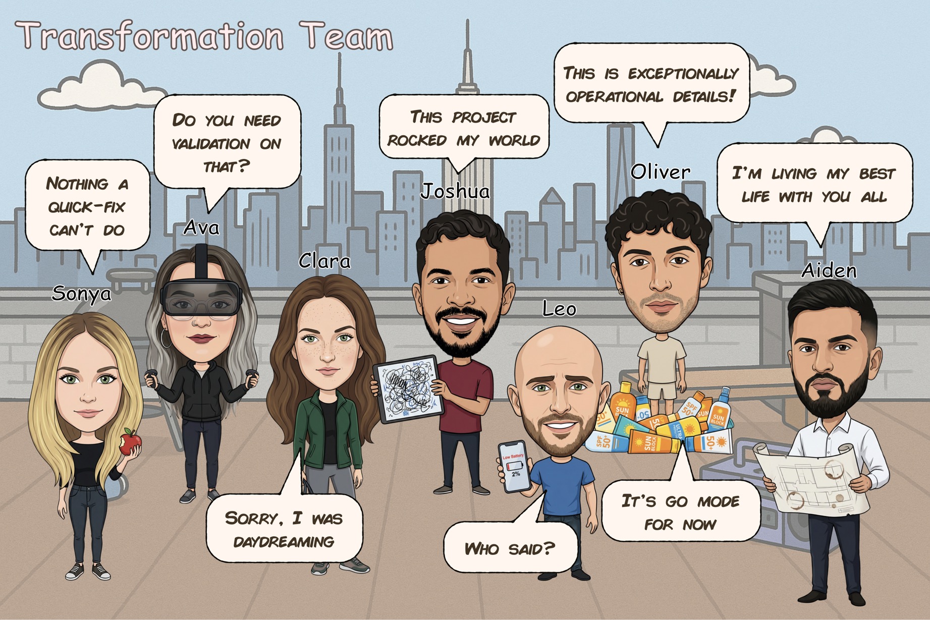 Team cartoon
