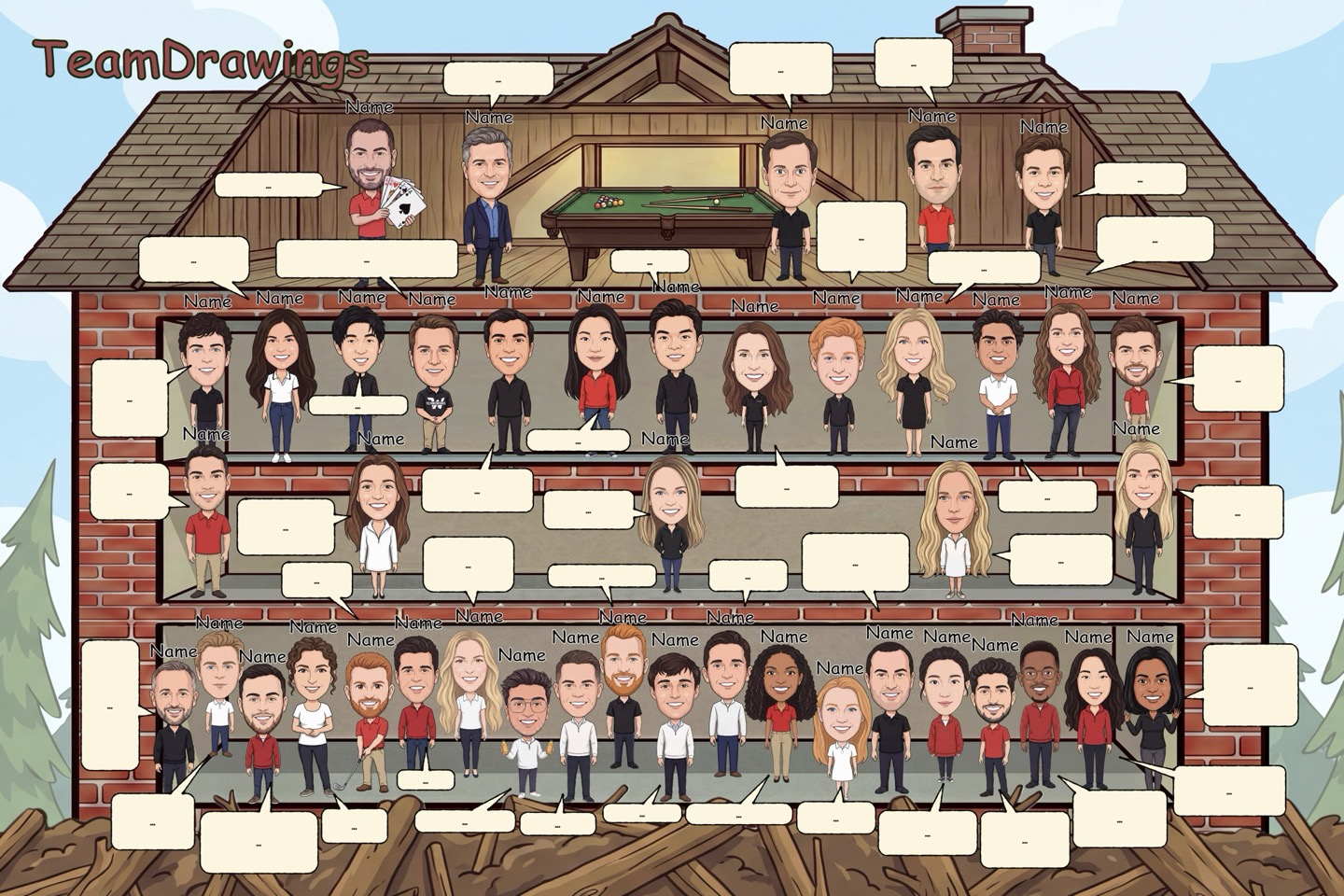 Team cartoon