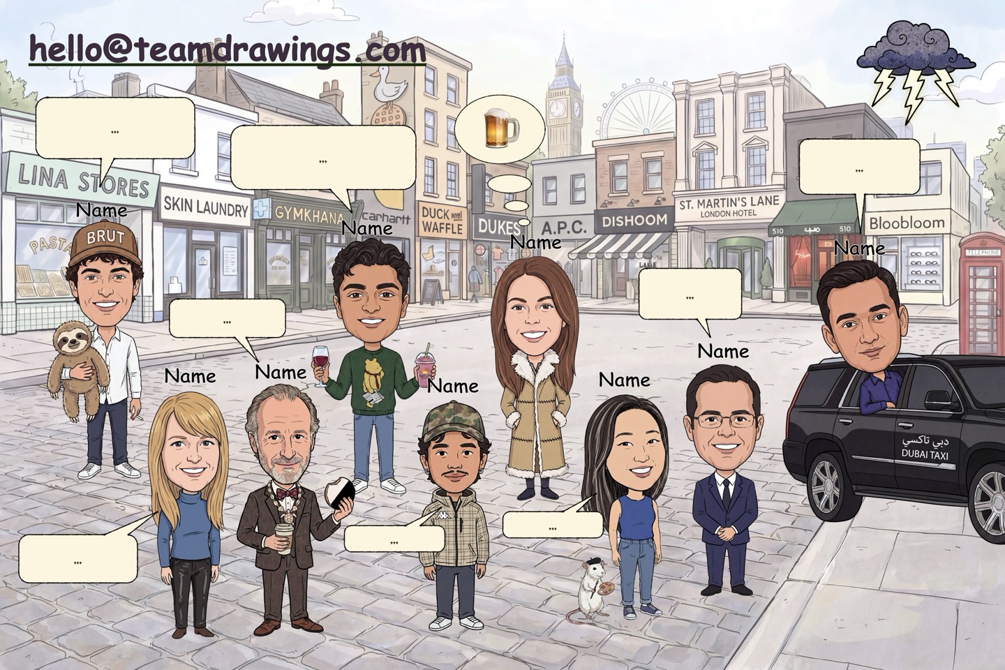 Team cartoon